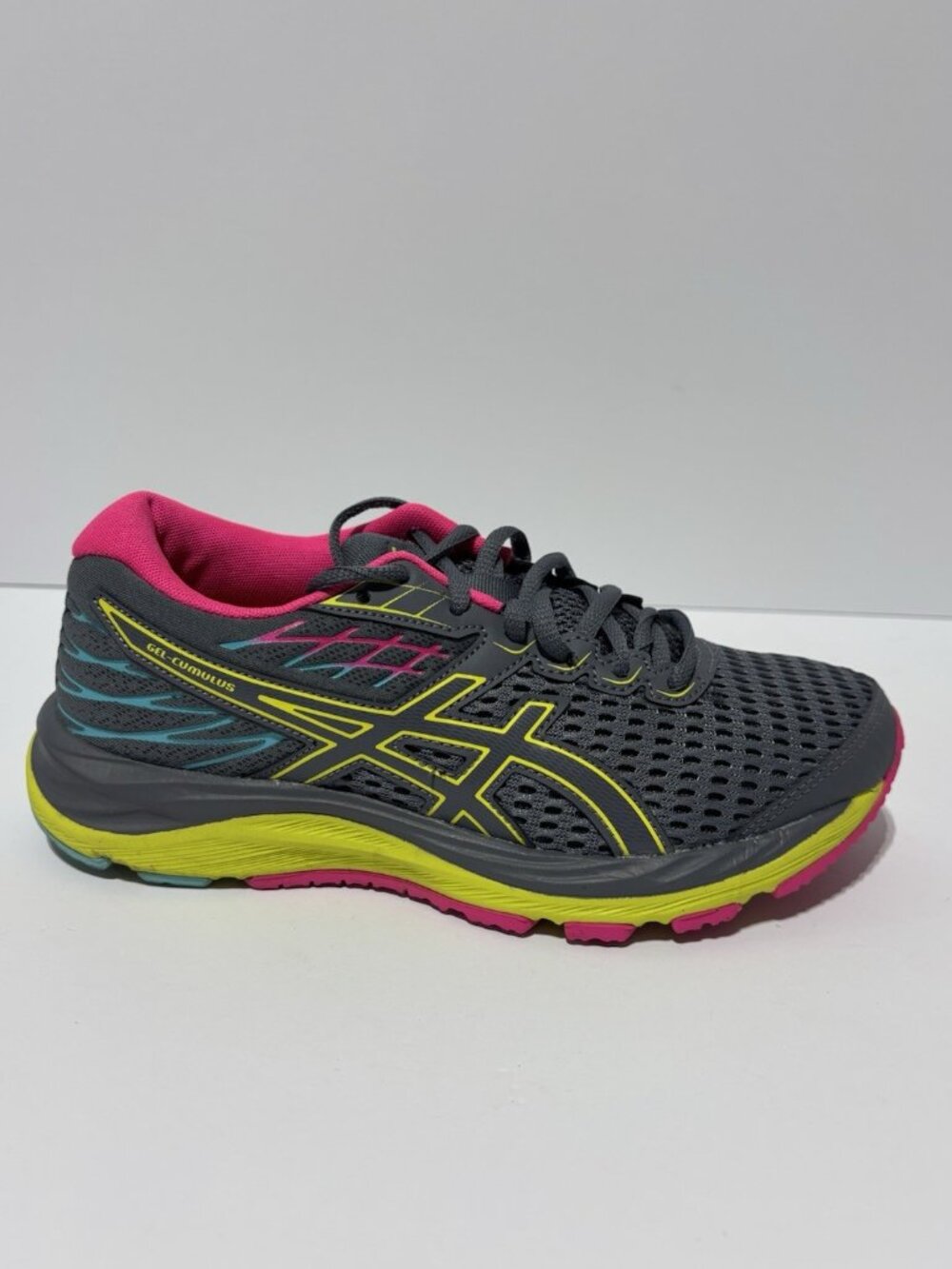 Asics Women’s Gel-Cumulus 21 Grey/Multi Running Shoes, Size 4 M